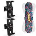 HHUXIUE 2 Set Skate deck wall mount,360 rotatable skateboard wall mount,Floating Display Hanger Grab,suitable for any skateboard