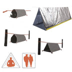 Ninth C 2-Person Emergency Tube Tent,8X 5Waterproof Mylar Thermal Survival Shelter Tent For Hiking Camping