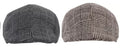 Capiteum Self Designed Unisex Golf Flat Cap With Adjustable Size Free Size Pack Of 2 (Black&Brown)
