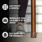 Brazos Straight Pine Wood Walking Stick, Handcrafted Wooden Staff, Hiking Stick For Men And Women, Trekking Pole, Wooden Walking