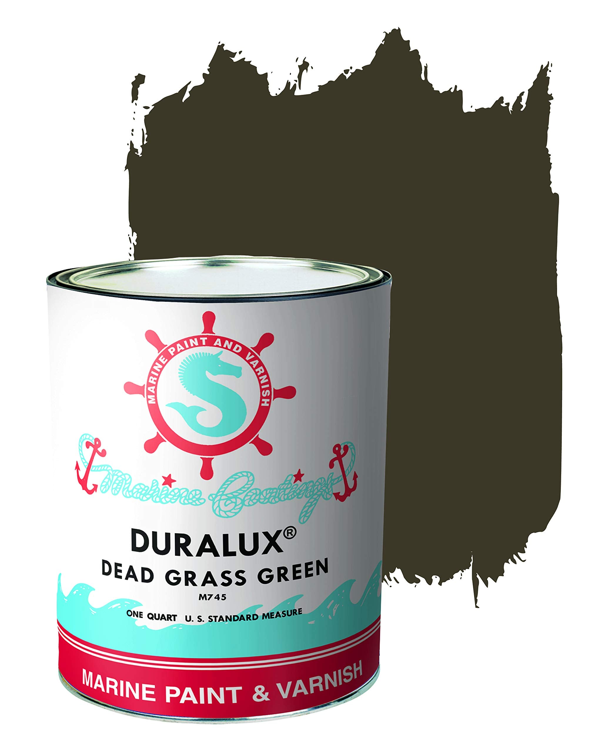 DURALUX Camouflage Paint - Dead Grass, 1 Quart, Camouflage Marine Paint for Boats, ATVs, Hunting Blinds & More, Adheres to Steel