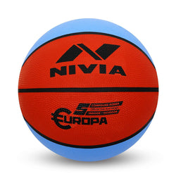 Nivia Rubber 633 Rubber Europa Basketball, Size 5 (Multicolour)