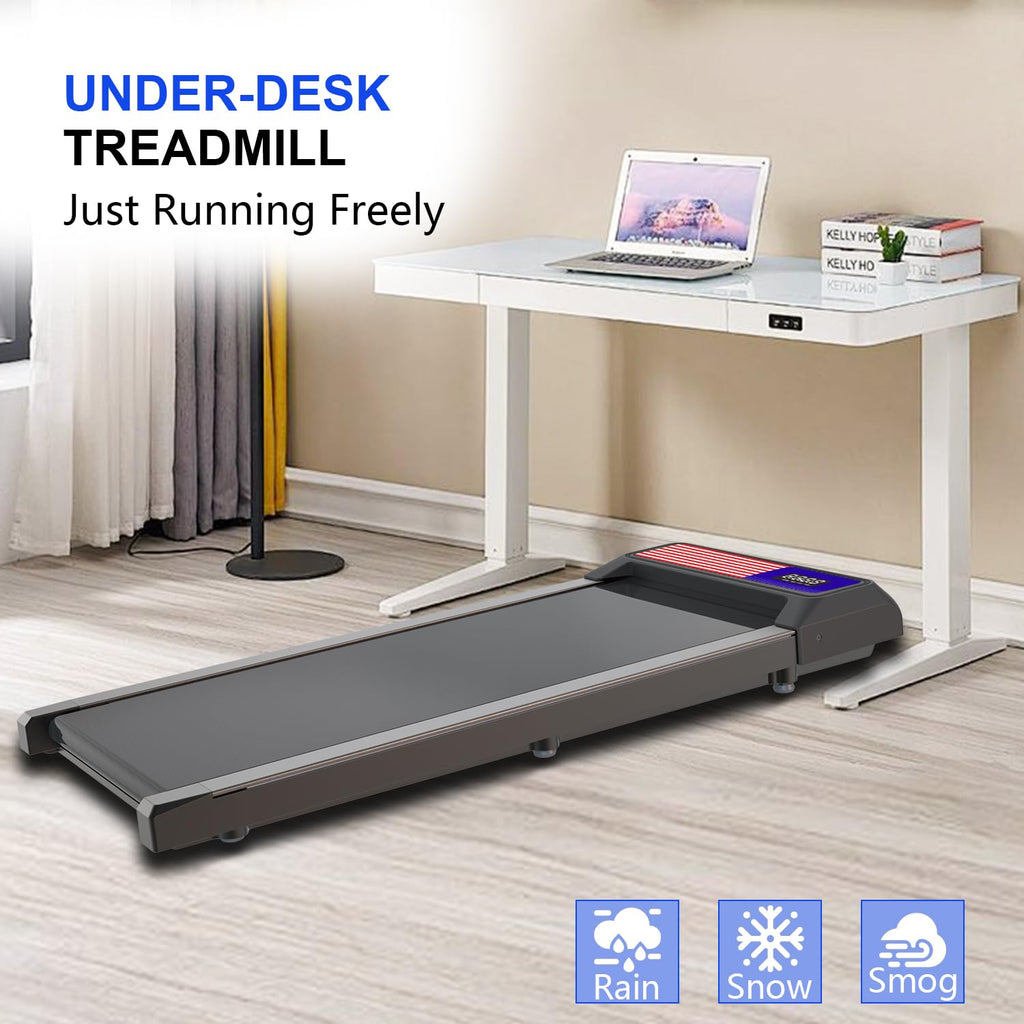 Under Desk Treadmill,Walking Pad With 5% Incline,Treadmills For Home & Office, 2.5Hp Portable Treadmill With Remote Control And