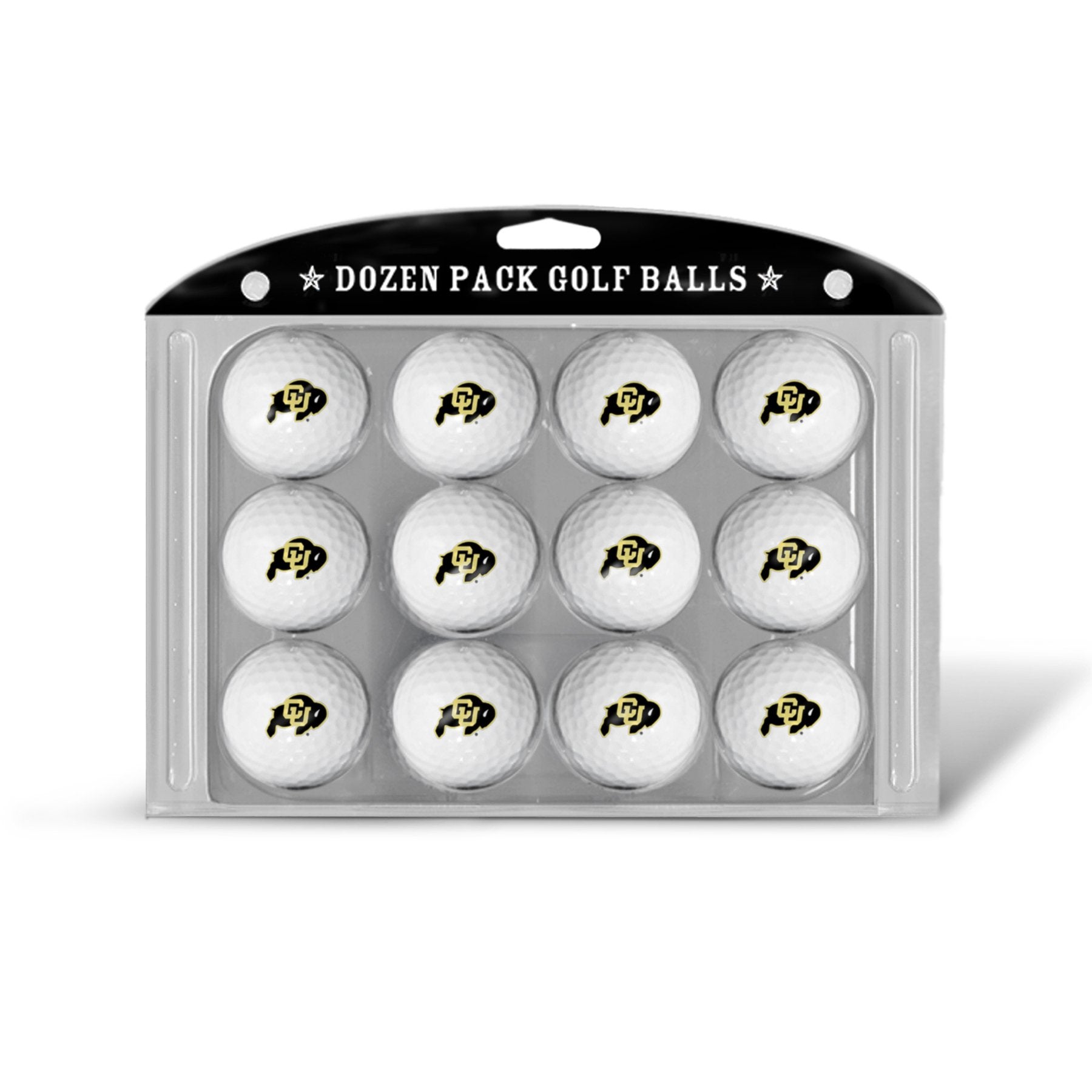 Team Golf NCAA Colorado Buffaloes Golf Balls, 12 Pack Dozen Regulation Size Golf Balls, 12 Pack, Full Color Durable Team Imprint