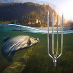 Fregito Fishing Harpoon - Stainless Steel Barbed Spear With Aluminum Alloy Rod Gig Gaff - 8Mm Screw For Outdoor Landing Large Fi