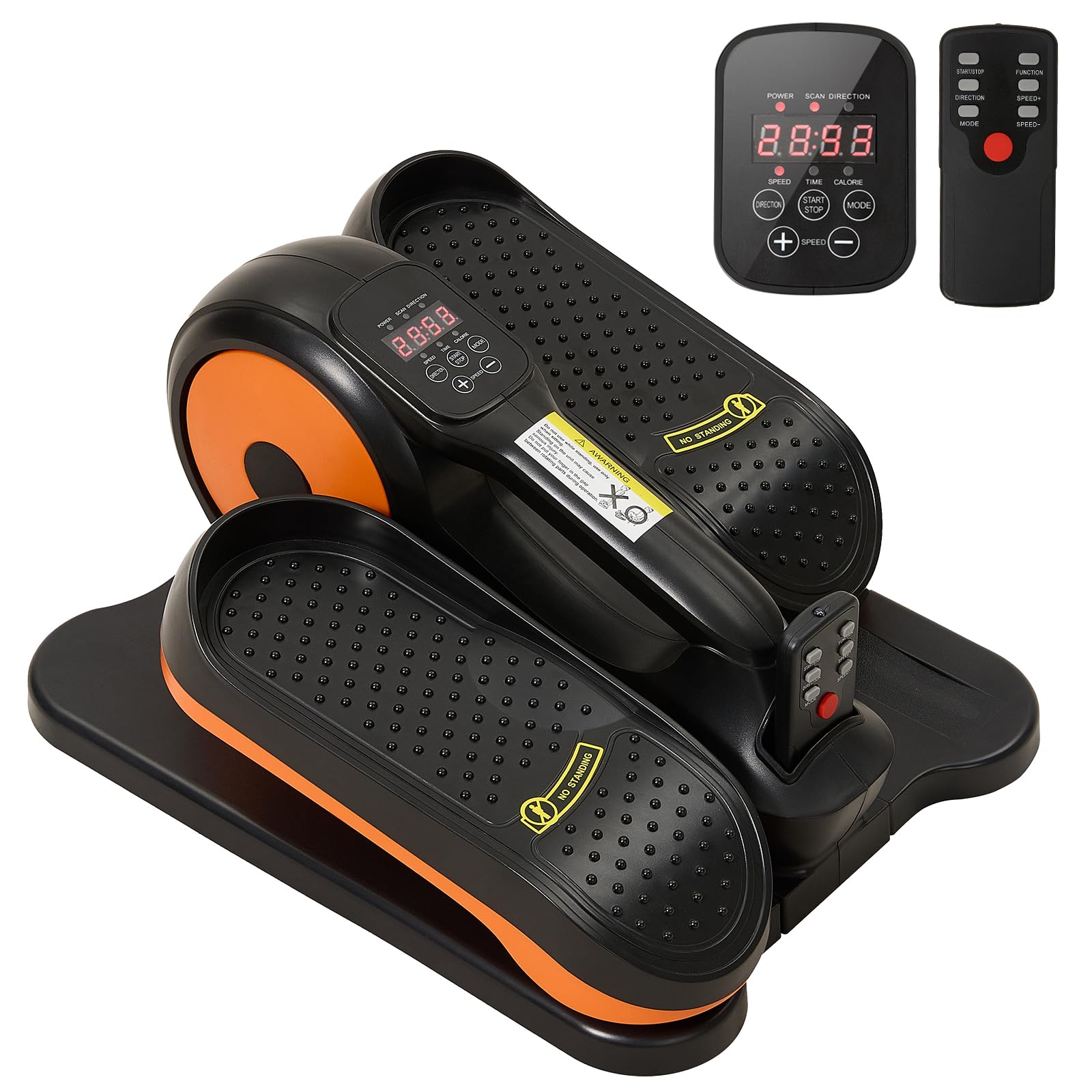 Under Desk Elliptical Machine,Electric Ellipse Leg Exerciser As See On Tv With Remote Control,12 Level Speeds Seated Pedal Exerc