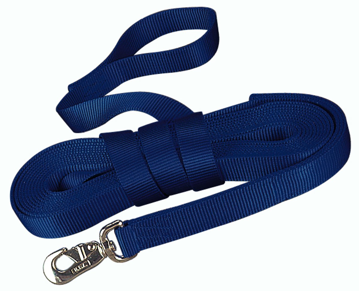 Hamilton Single Thick Nylon Horse Longe Line With Swivel Snap, 1-Inch/26-Feet, Navy Blue