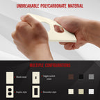 Enerlites Screwless Duplex Wall Plate, Child Safe Receptacle Outlet Cover, Standard Size, 1-Gang 468 X 293, Unbreakable Polycarb