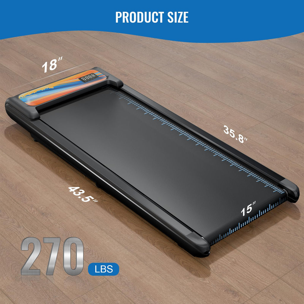 Sevobal Walking Pad With Adjustable 10% Incline, Under Desk Treadmill With Manual Handles, 2.5Hp Portable Walking Treadmill Pad