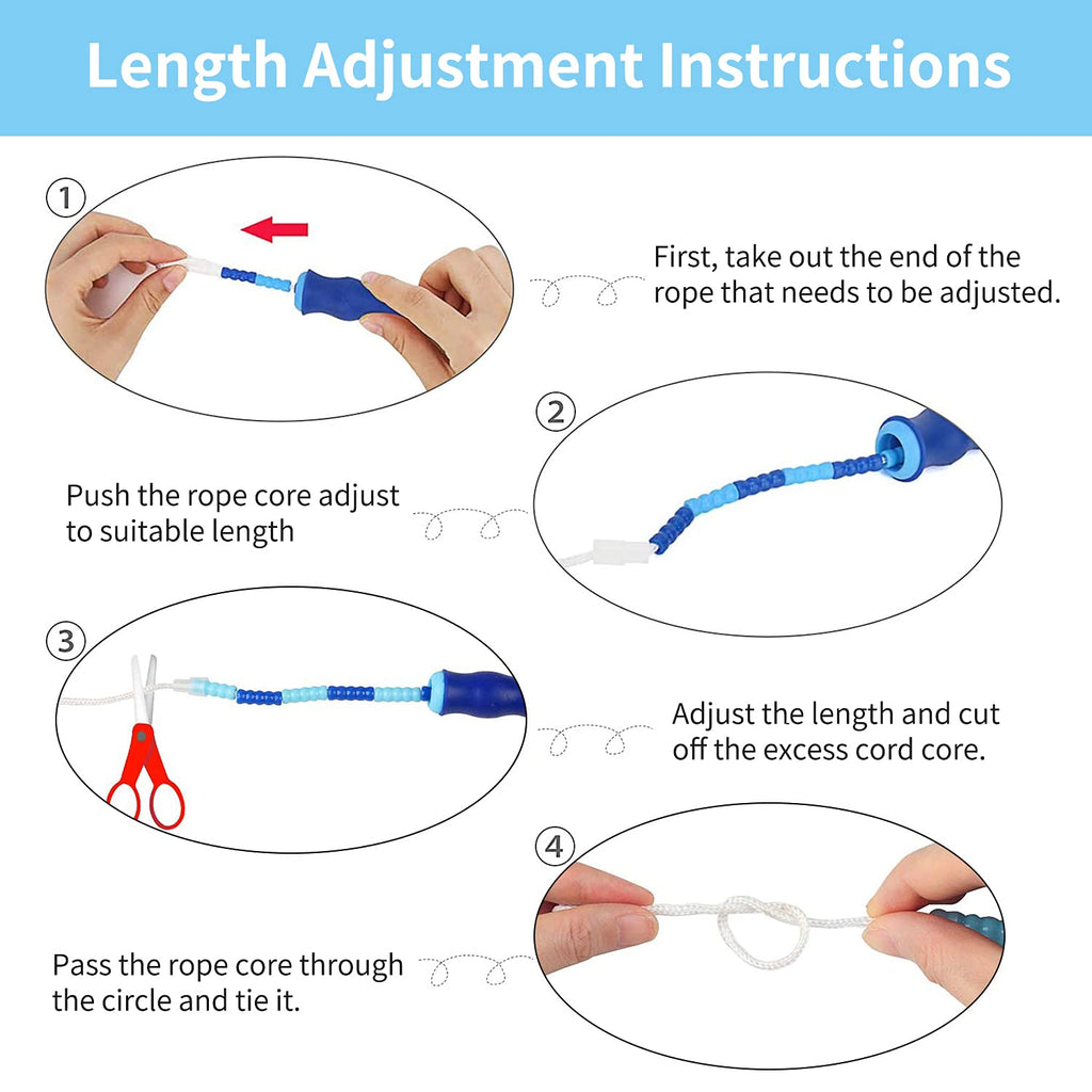 Leeboom Jump Rope, Adjustable Length Tangle-Free Segmented Soft Beaded Skipping Rope, Fitness Jump Rope For Kids, Man, And Women