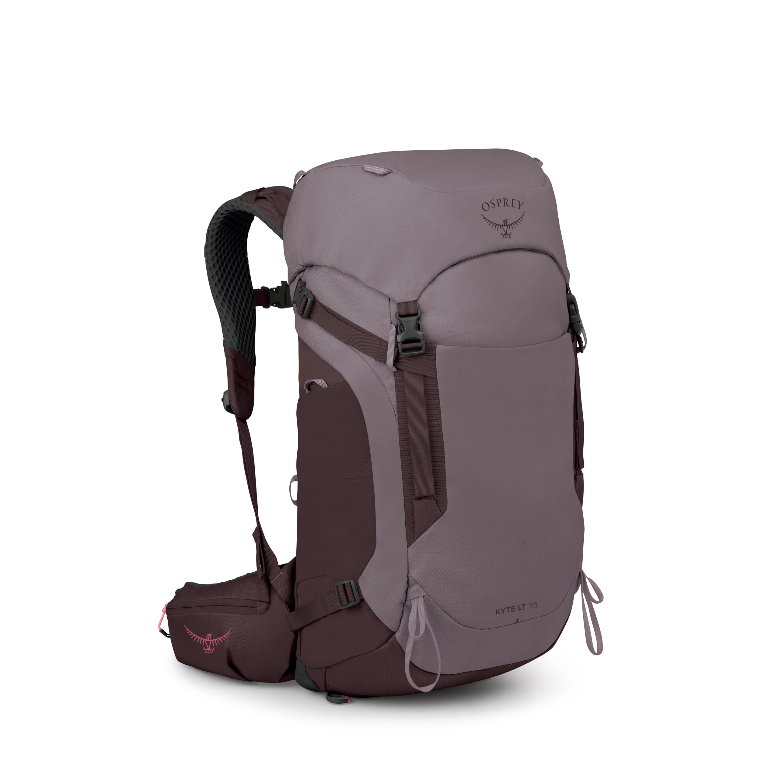 Osprey Kyte LT 35L Womens Backpacking Backpack - Lightweight Hiking & Travel Bag with Waterproof Raincover, Graphite Purple