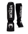 Venum Kontact Shin Guards - Black/Silver - X-Large