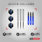 Red Dragon Razor Edge Original 33G Tungsten Darts With Flights And Stems
