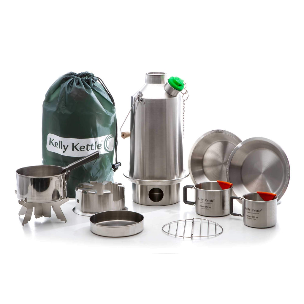 Kelly Kettle Ultimate Base Camp Kit - 54 Oz Large Stainless Steel Camp Kettle, Lightweight Camping Kettle With Whistle, Kelly Ke