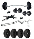 Kore Pvc 8 Kg Home Gym Set With One 3 Ft Curl Rod And One Pair Dumbbell Rods, Multicolour