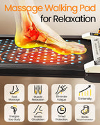 Akluer Walking Pad With Incline - Dual-Sided 2 In 1 Under Desk Treadmill With Shiatsu Foot Massager, 330Lbs Walking Pad Treadmil