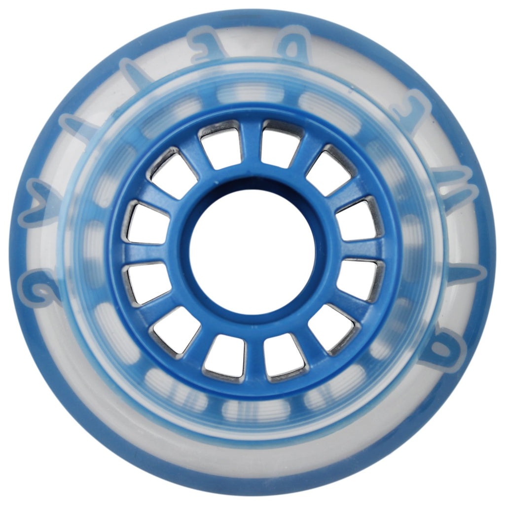 Blue Bellies 8 Inline Skate Wheels 76Mm 78A, Clear/Blue