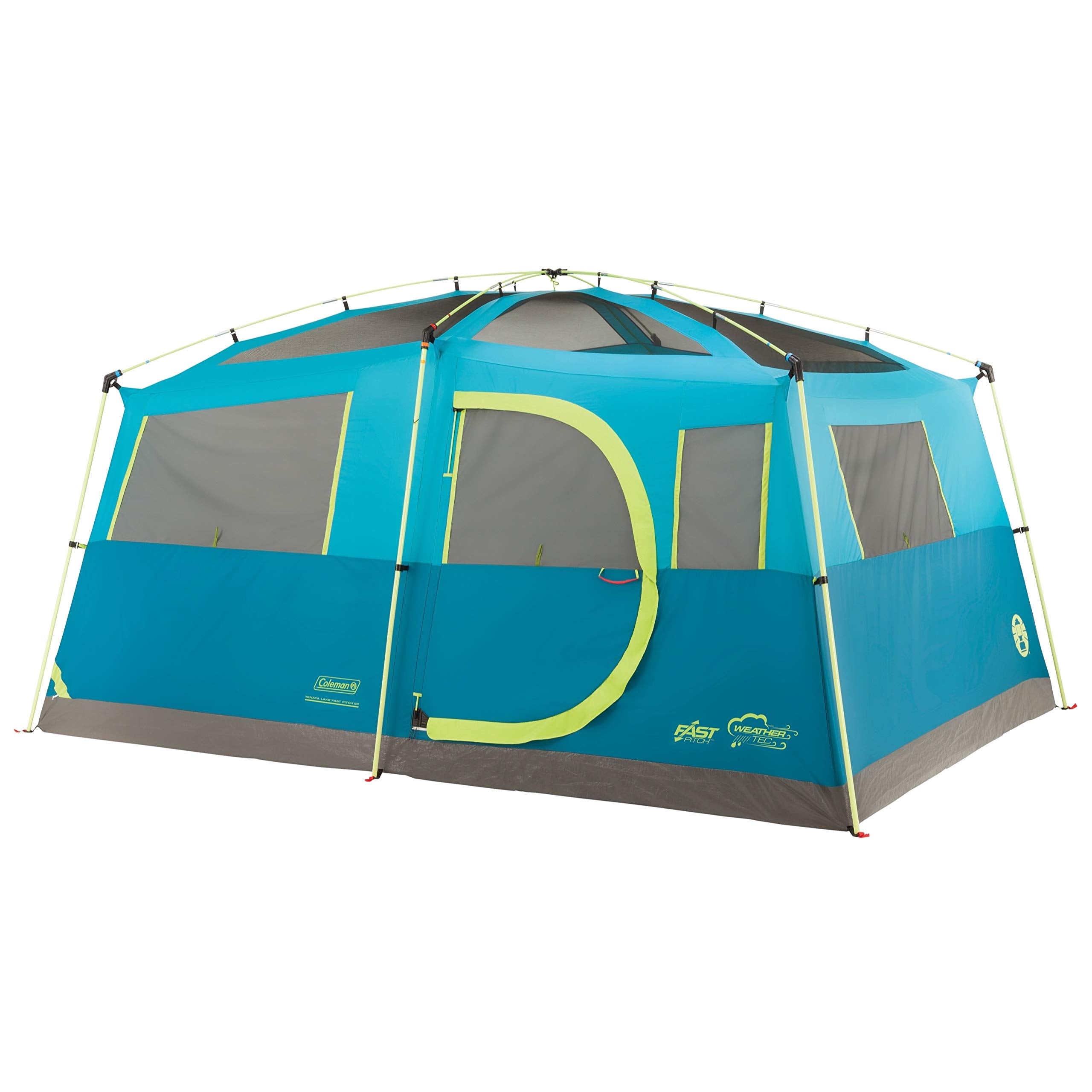 Coleman 8-Person Camping Tent With Built-In Closet | Tenaya Lake Cabin Tent With Fast Pitch Setup