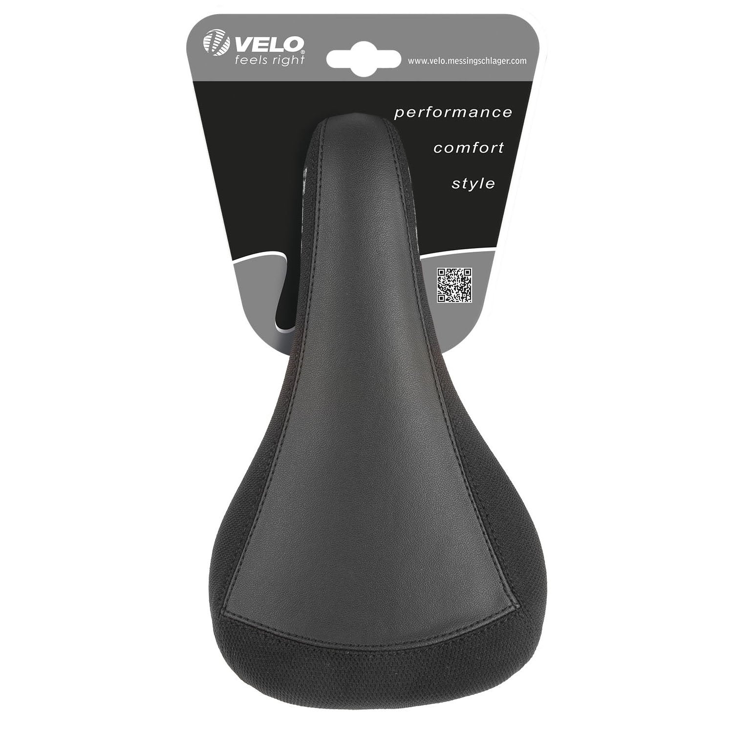 Velo Bmx Gel Bicycle Saddle Black, 247X137Mm