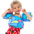 Double Couple Toddler Swim Vest With Sleeves Cartoon Adjustable Strap Swimming Jacket Pool Floaties For Kids 20-50 Pounds Boys A