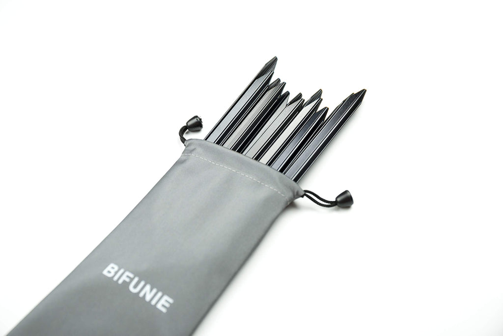 Aluminum Tent Stakes Pegs, 12-Pack Aluminum Ground Pegs With Reflective Pull Ropes, Heavy Duty Tri-Beam Metal Stakes Pegs For Ba