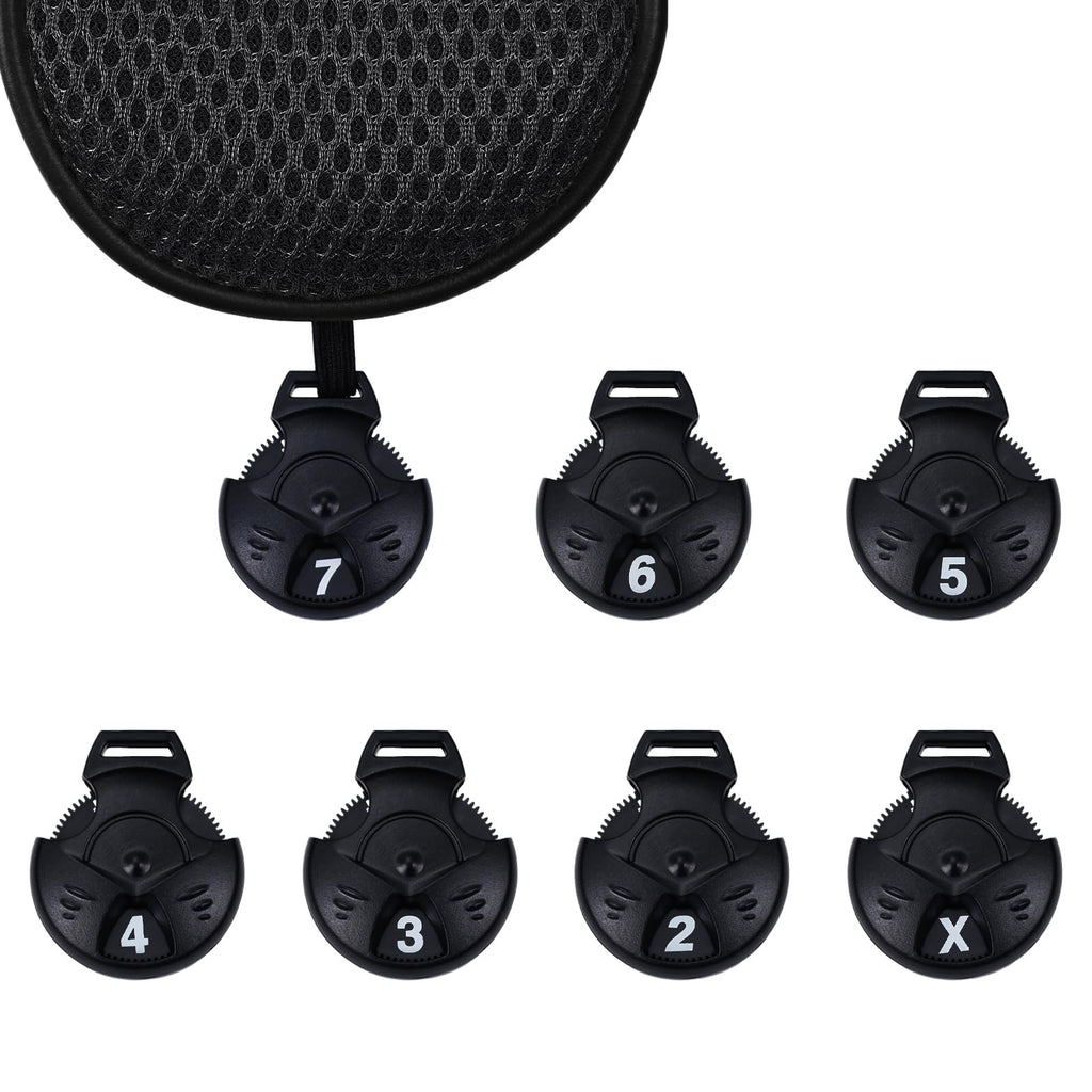 Andux 4Pcs/Pack Long Neck Golf Hybrid Club Head Covers Dial No. Tag Ctmt-02 Black
