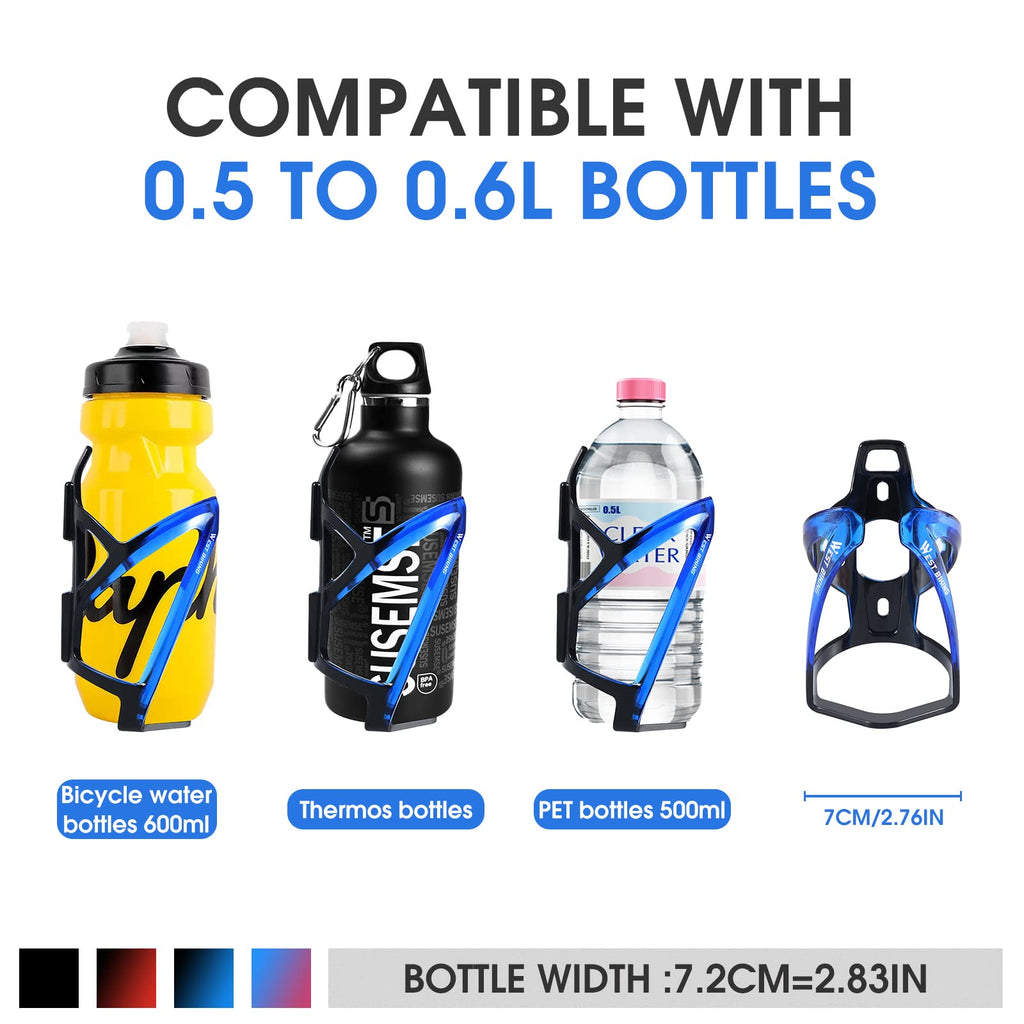 Bike Water Bottle Cage, Durable Ultralight Plastic Water Drink Holder Rack, Lightweight Pc Water Bottle Holder For Bicycle, Cycl