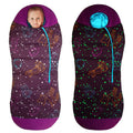 Acecamp Glow In The Dark Mummy Sleeping Bag For Kids And Youth, Temperature Rating 30F/-1C, Water-Resistant For Camping, Hiking,