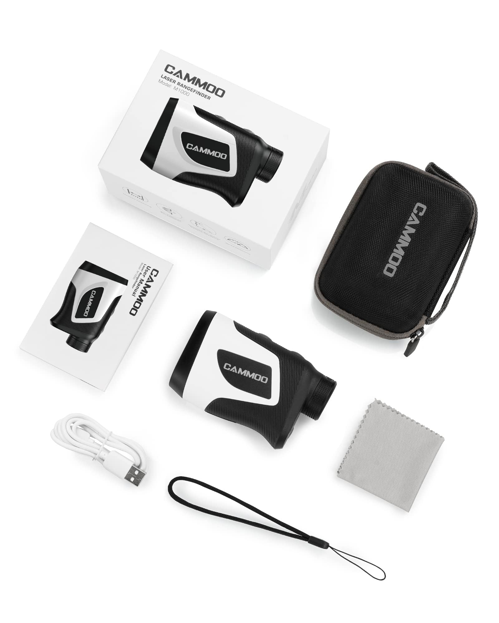 Cammoo Golf Hunting Rangefinder With Slope, 1100Y Range Finder Golfing With 5 Mode, 6X Magnification, Usb Charging, Clear&Accura
