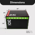 Balancefrom Jumping Plyo Exercise Box 3 In 1 Home Gym Workout 60 Lbs, Multicolor