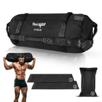Yes4All Sandbag Weights/Weighted Bags - Sandbags For Fitness, Conditioning With Adjustable Weights (Black - L)