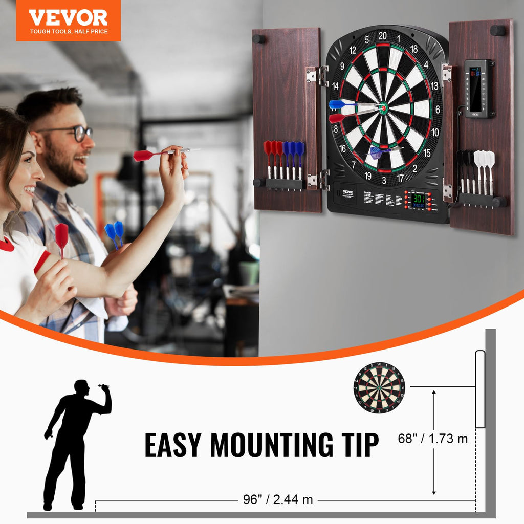 Vevor Dartboard And Cabinet Set Complete With All Accessories Easy Assembly