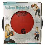 Aeromat Dual Grip Power Medicine Ball, 9Cm/6-Pound, Black/Orange