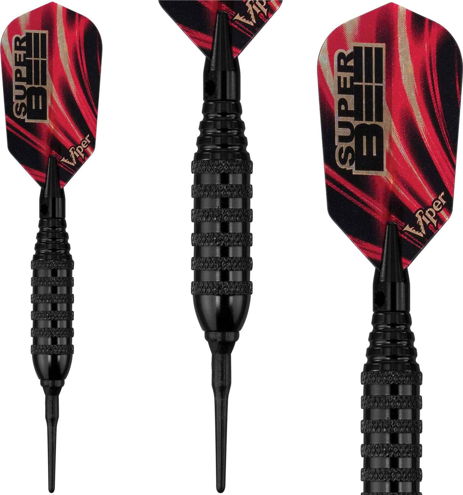 Viper by GLD Products Super Bee Soft Tip Darts: Black Coated Brass, 16 Grams