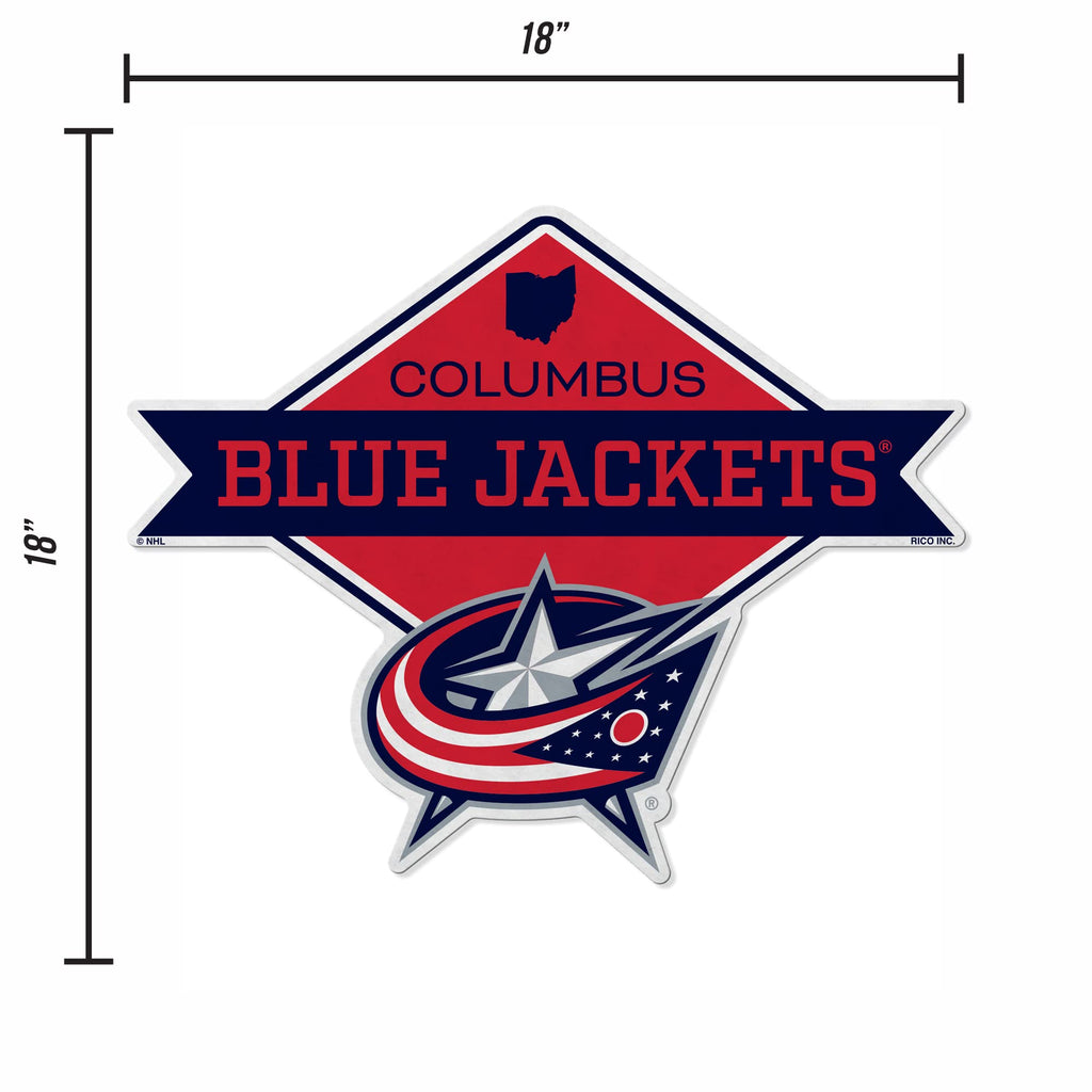 Rico Industries Nhl Columbus Blue Jackets Diamond Shape Cut Pennant - Home And Living Room D  Cor - Soft Felt Ez To Hang