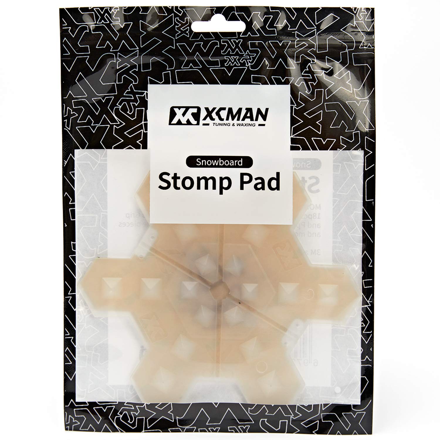Xcman Snowboard Clear Spike Stomp Pad Anti-Slip,Provides Extra Grip And Pperfect Traction With 3M Adhesives 5.2 X 5.2 Inch