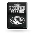 Rico Industries NCAA Missouri Tigers Metal Parking Sign 8.5 x 11 Carbon Fiber Metal Parking Sign - Great for Man Cave, Bed Room,