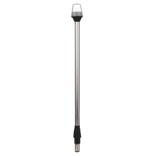 Attwood 5110-24-7 All-Round Frosted Globe Light, 2-Mile 360-Degrees Illumination, 9-Watt Wedge-Base Lamp, 24-Inch Pole