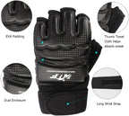 Punch Bag Training Gloves, Langray Taekwondo Karate Gloves For Sparring Martial Arts Boxing Training For Adults And Kids,Black S