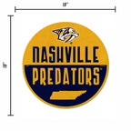Rico Industries Nhl Nashville Predators Classic Shape Cut Pennant - Home And Living Room D  Cor - Soft Felt Ez To Hang, 18X0.10X