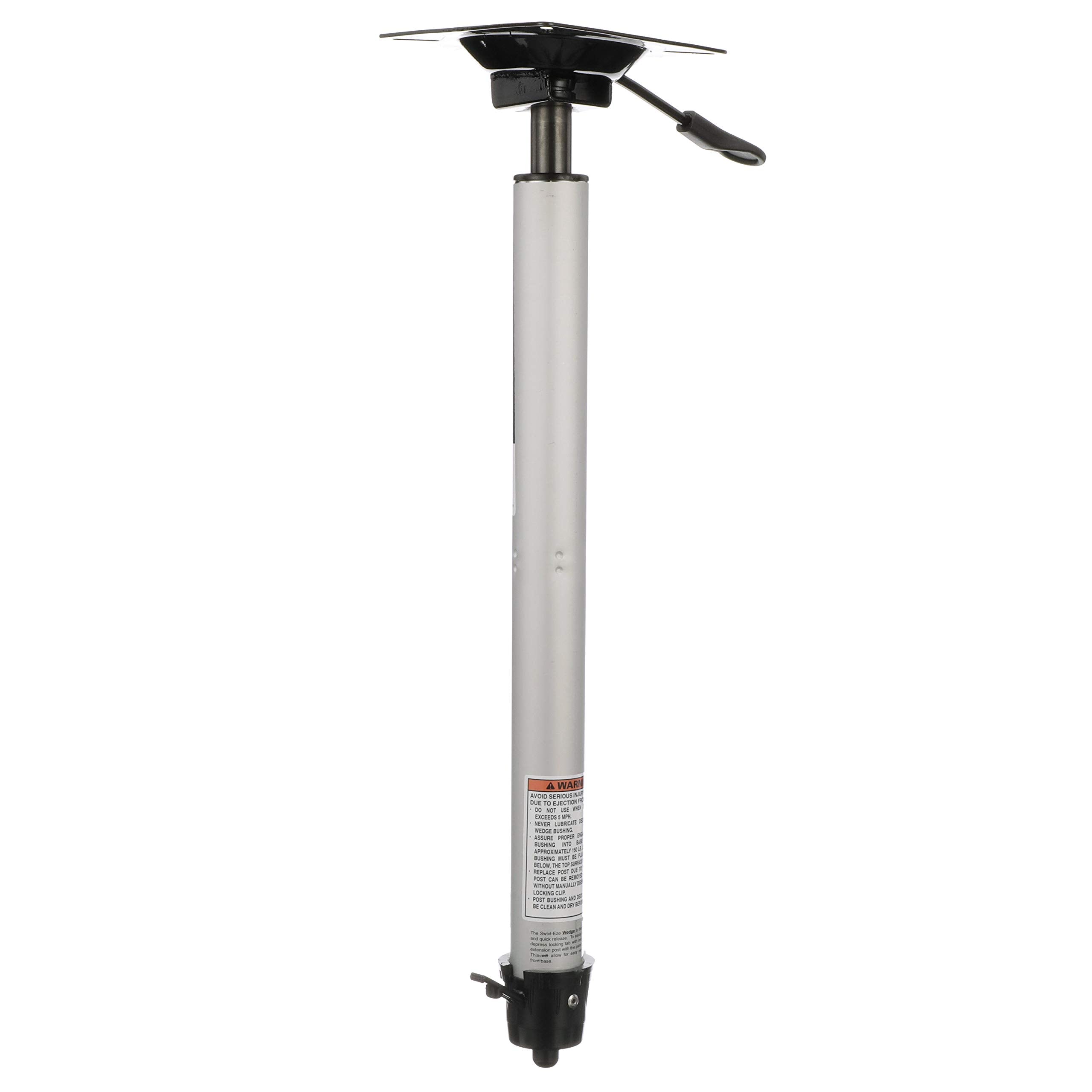 Attwood Sp-37914 Wedge 2 3/8-Inch Extension Post, Adjustable Height Seat Post, 24 To 30 Inches, Power Pedestal, With Integral Se