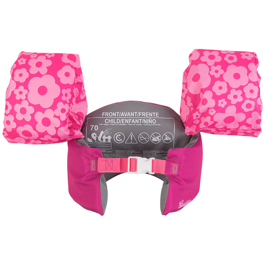 SwimWays Barbie Swim Trainer, US Coast Guard Approved Life Vest, Kids Swim Vest and Swimming Aid, Arm Floaties & Life Jackets fo