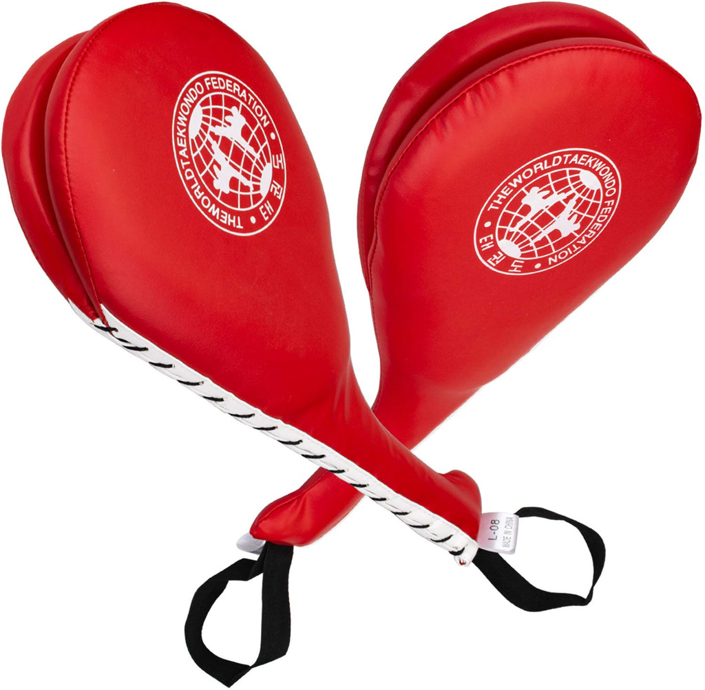 Nicunom 2 Pack Taekwondo Kick Pads, Durable Striking Pad Target Tkd Karate Martial Arts Strike Targets Kickboxing Training, Red
