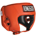 Ringside Competition Boxing Muay Thai Mma Sparring Head Protection Headgear Without Cheeks, Red, Small