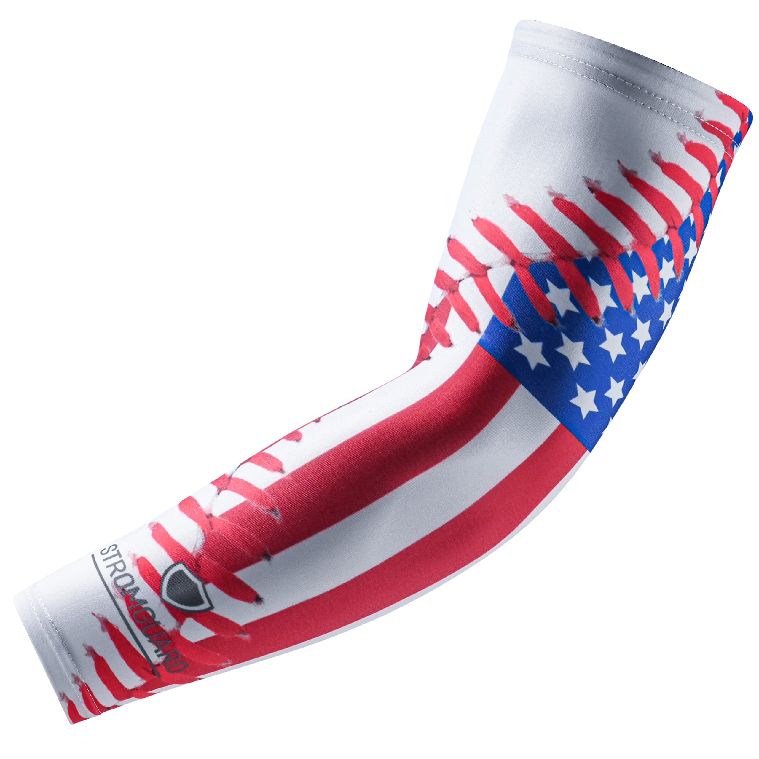 Stromguard Compression Sports Arm Sleeve Digital Camo Baseball Football Basketball - (One Arm Sleeve) (Youth Large, #11 - Usa Ba