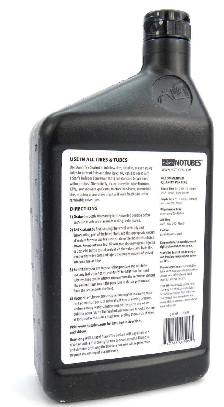Stans NoTubes Tire Sealant, Liquid Sealant, 32 Ounces (1 Quart)