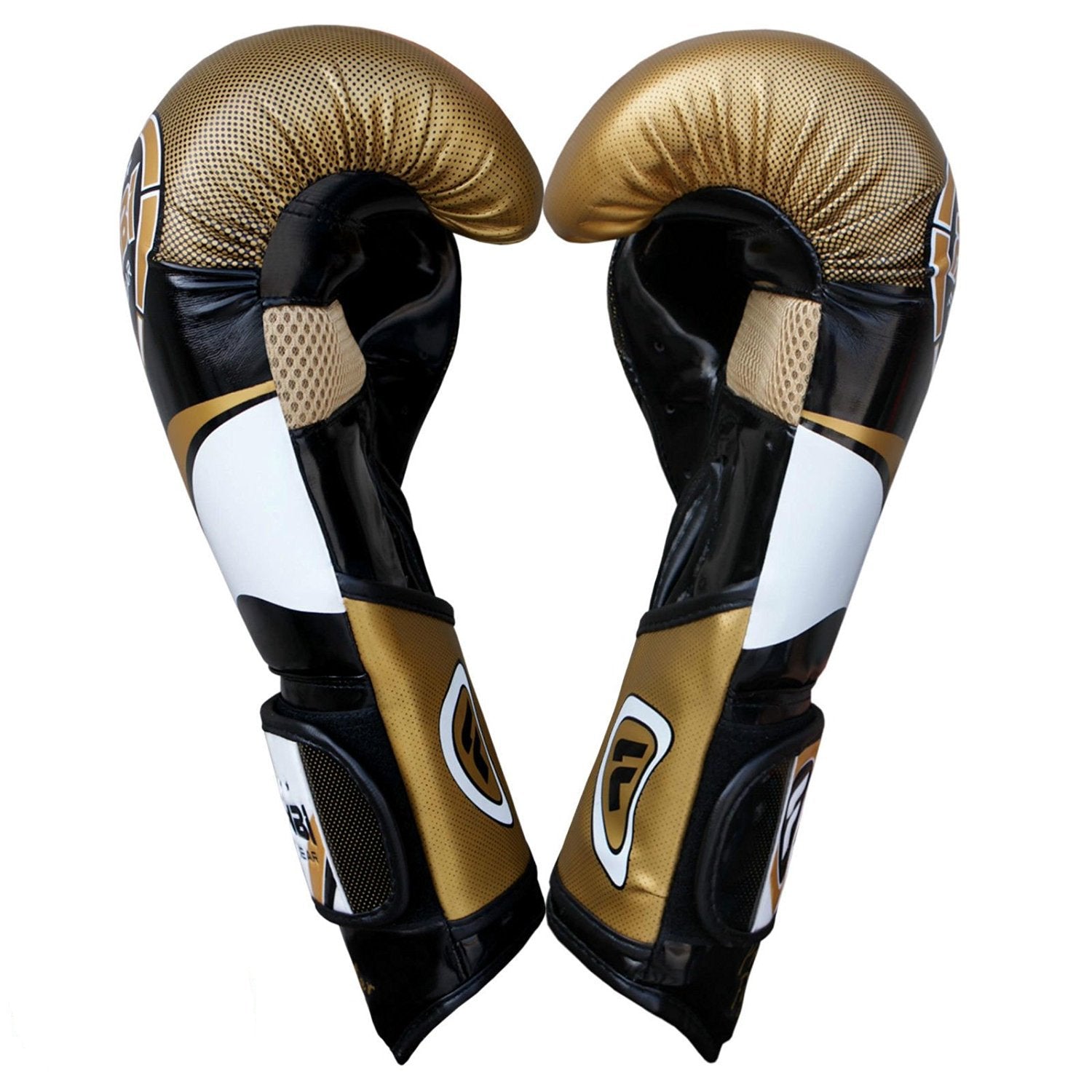 Farabi Sports Boxing Gloves Training Punching Bag Kick Boxing Muay Thai Bag Gloves (Pro Fighter Gold, 16-Oz)