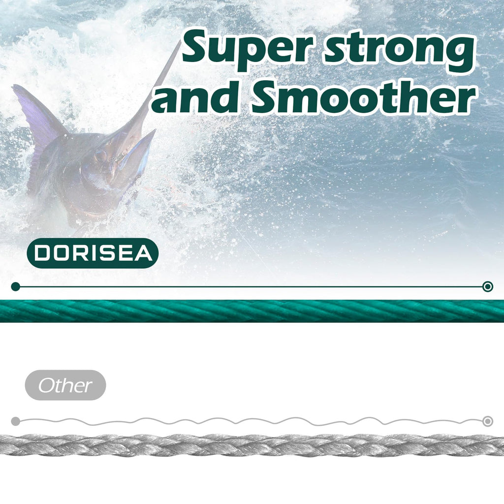 Dorisea Extreme Braid 100% Pe Pink Braided Fishing Line 109Yards-2187Yards 6-550Lb Test Fishing Wire Fishing String Incredible S