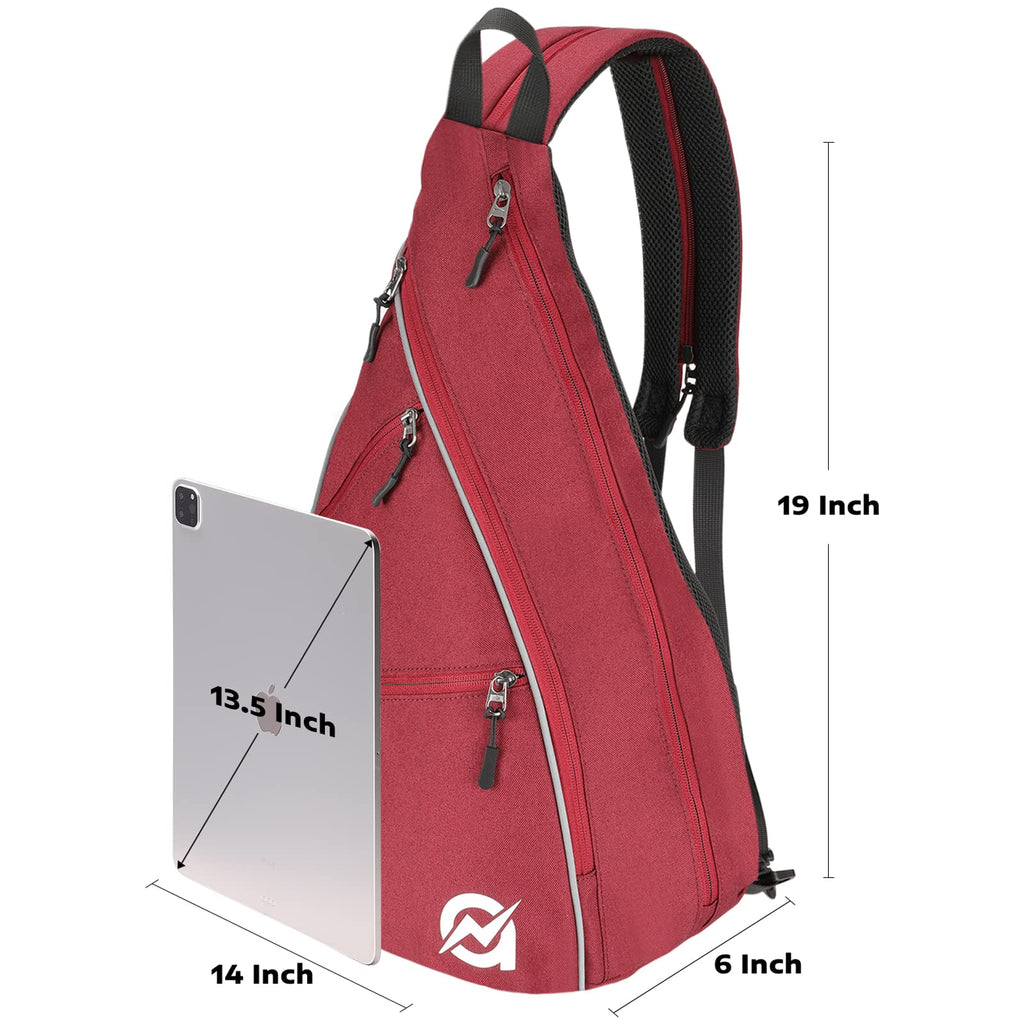 A11N Pickleball Bag, Reversible Crossbody Sling Bag/Backpack For Women Men, Burgundy