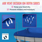 Nexcover Trailerable Boat Cover, Length: 17'-19' Beam Width: Up To 96'', Waterproof Heavy Duty Cover, Fits V-Hull, Tri-Hull, Run